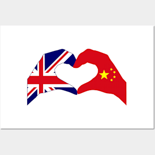 We Heart UK & China Patriot Flag Series Posters and Art